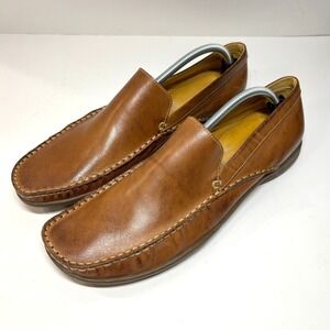 Sandro Moscoloni Loafers Mens Size 13 Tan Leather Driving Shoes Casual Loafers
